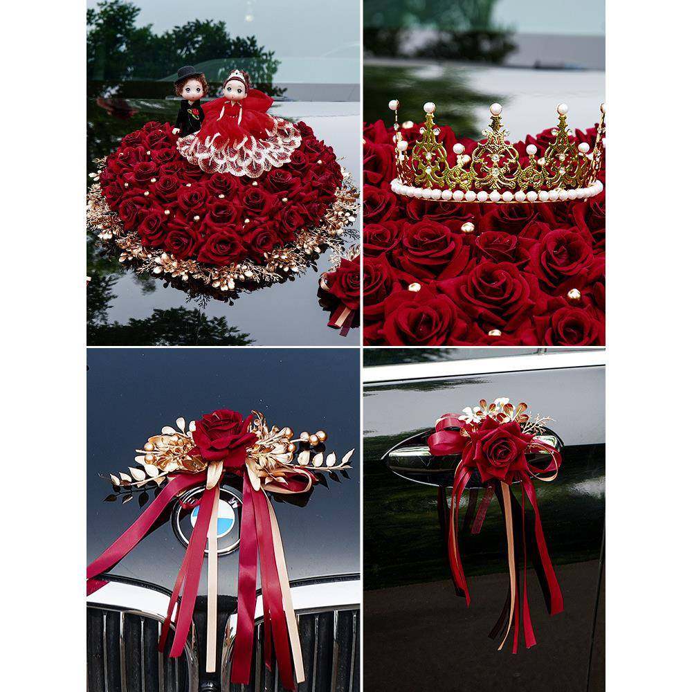 婚车装饰品套装副全头车花车新娘结婚礼布置创意红色仿真68463671,节庆用品/礼品,陪嫁用品套装,淘宝优惠券,粉丝福利购,淘宝优惠卷