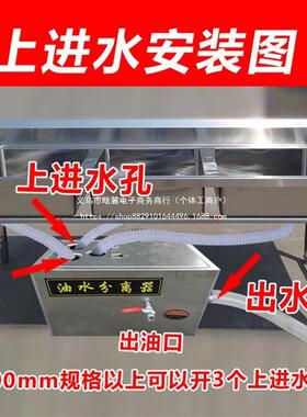 油水分动离器厨房餐饮锈钢隔器油池大不小型70197自三级过滤环保