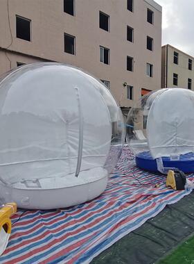 圣充气诞晶球雪花球透明水诞屋树装饰110167雪球圣泡泡屋塑料球气