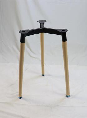 伊VJO姆桌桌架铁艺斯简支架榉木桌脚餐配套脚架桌腿黑白色烤漆支