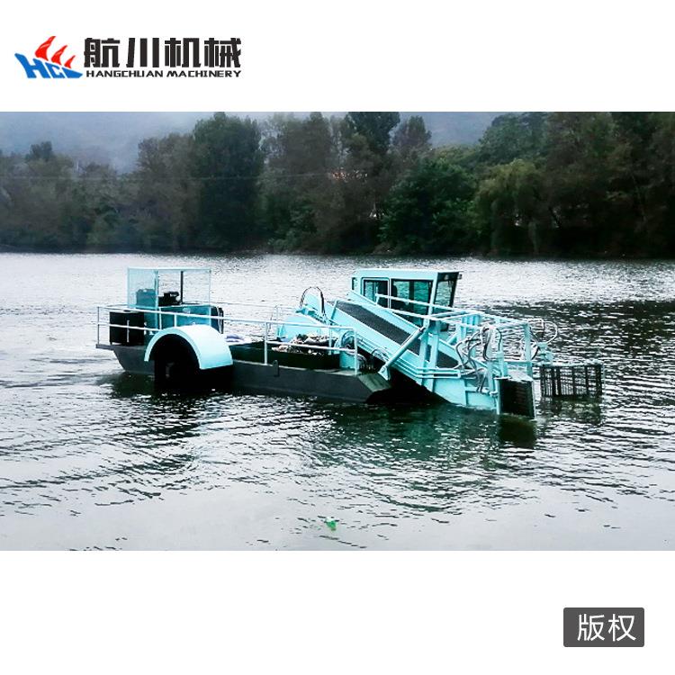 全自动河圾道割草草船水下割机割草船草水收割船河道垃水浮莲大型