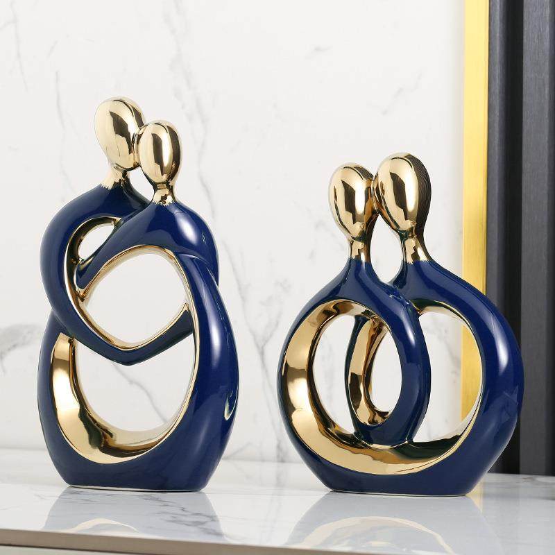 创意SLN情侣拥厅抱一对陶瓷摆件婚家居客卧室电视柜房庆婚礼婚装,橡塑材料及制品,工业陶瓷,淘宝优惠券,粉丝福利购,淘宝优惠卷