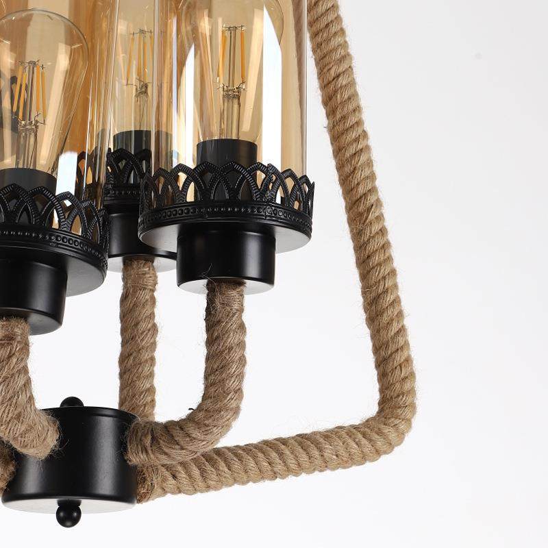 387美式绳多头吊灯创意意客厅卧室餐厅复古竹编工业led风灯创麻复,家装灯饰光源,智能吊灯,淘宝优惠券,粉丝福利购,淘宝优惠卷