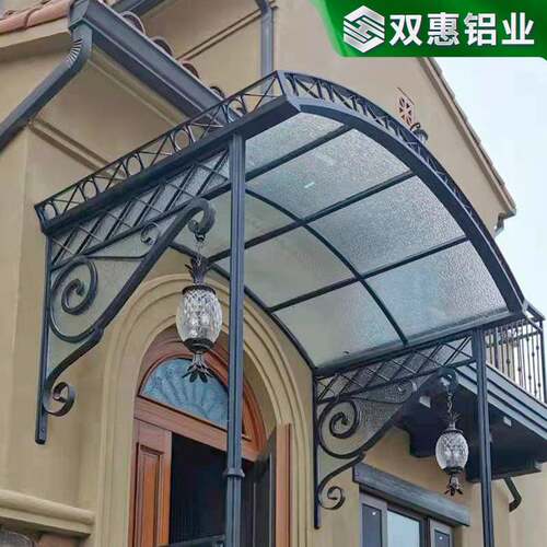 铁艺雨棚型定房14制别墅自建庭院花园户防雨棚多户使用外专业安装