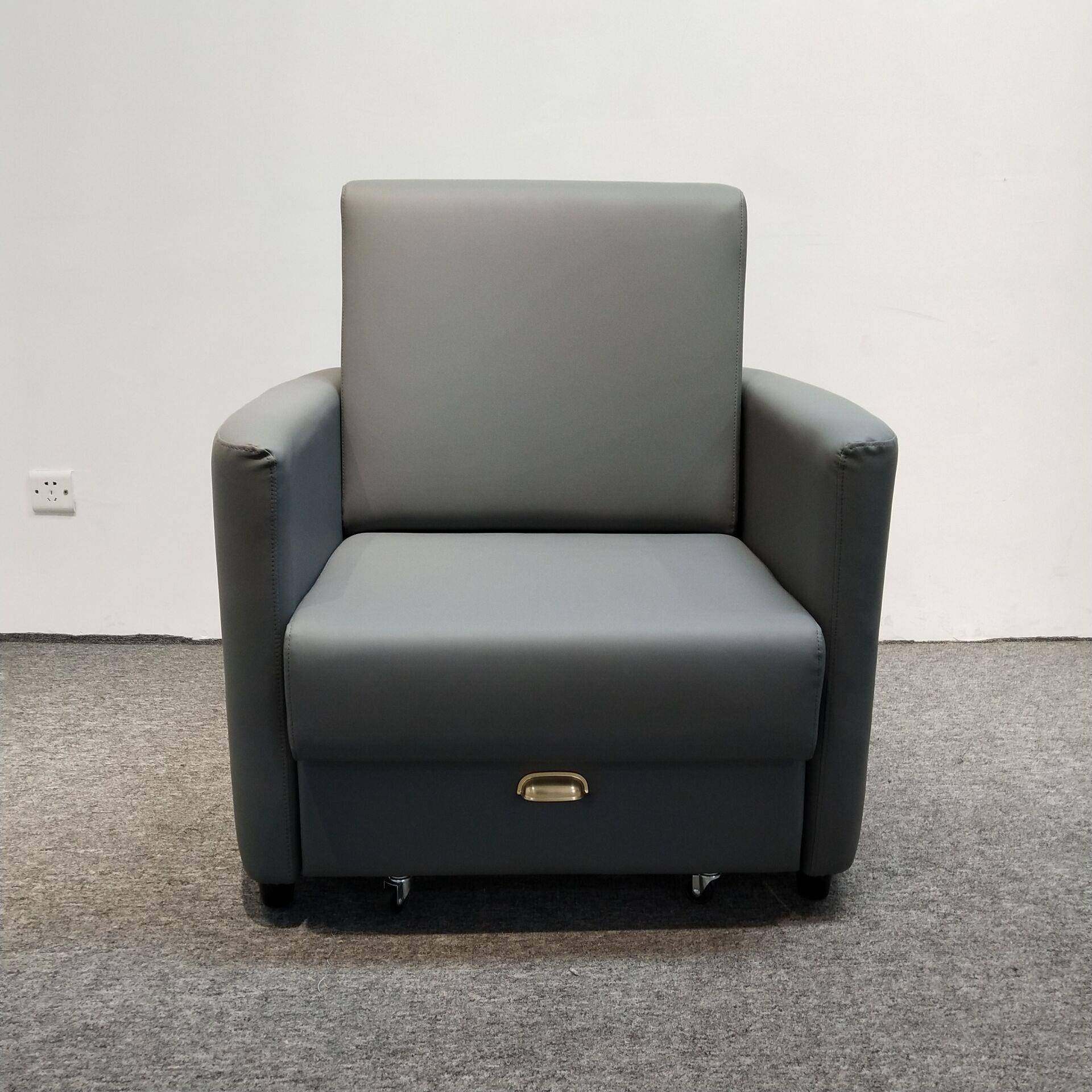 沙发床用可折叠书房午2020.8.2折叠床陪两护椅储休物闲休椅皮艺单