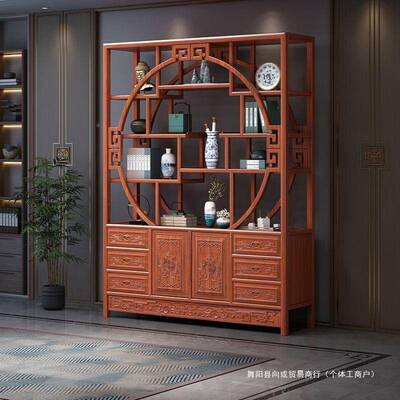 多宝阁酒柜现中代简约摆件具收纳柜新茶业无品牌/博古架实式隔断