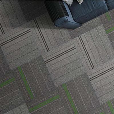 阻燃条纹ZL100方块毯公方室写字楼拼接商用机办织块无纺布地加厚