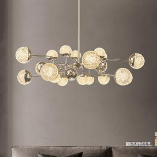 客厅吊灯现代简约大气餐厅卧室灯2021新款 温馨房间亚克力导光灯具