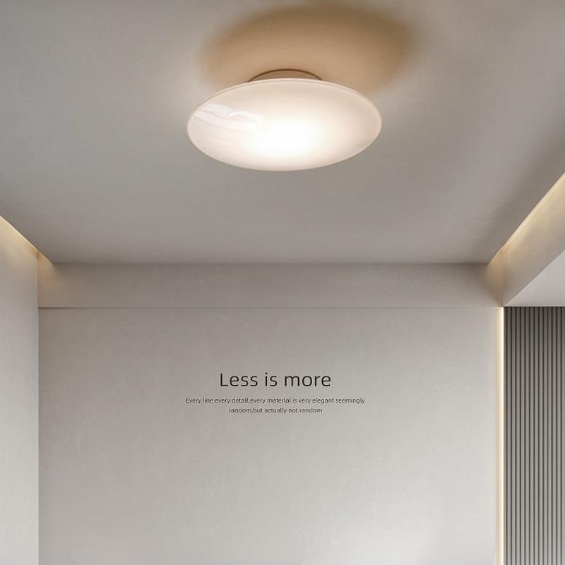led吸顶灯卧室灯简约现代过道房间面包灯圆形客厅灯中山灯具
