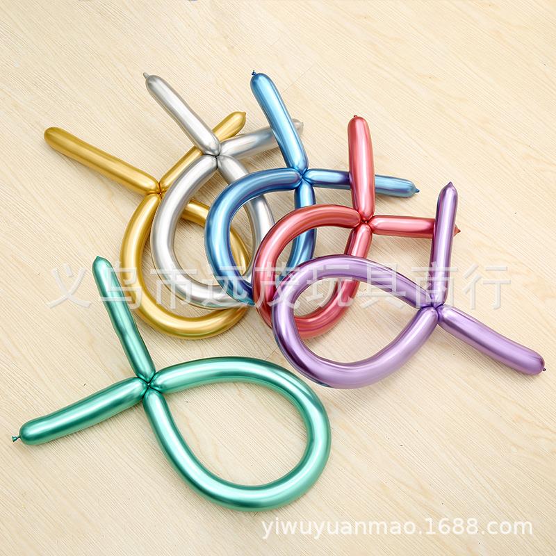 造型装饰帅安金属色魔术气球 加厚260镀铬金属长条魔术气球