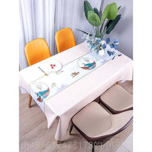 正品(宽1油.4米*长2米防烫桌布防水免洗)长方形台布轻防奢高级感i