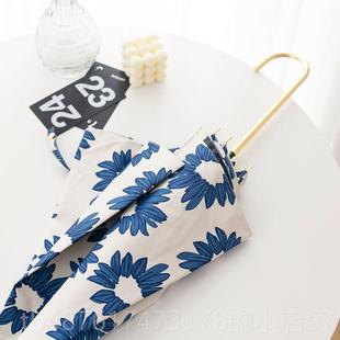 正品 森林覆古晴雏菊甜美女好神看遮伞阳防紫外线女用雨天两用长柄