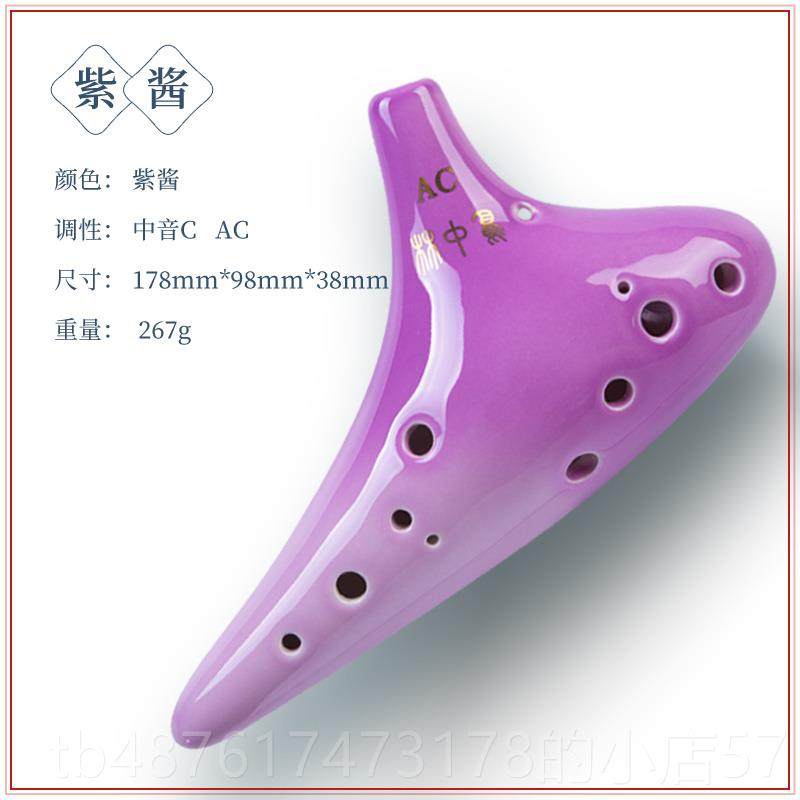 正品孔林A中鸟笛12中音C调C儿童初学者十二孔小学生陶专业演奏乐
