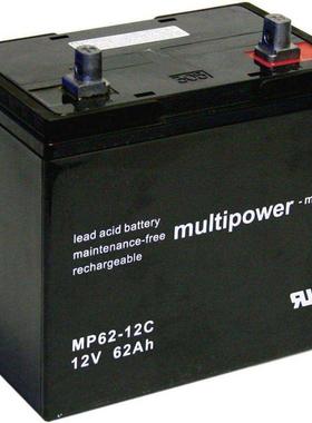 德国Multipower蓄电池MP62-12C 12V62AH应用领域广范纸箱非进口