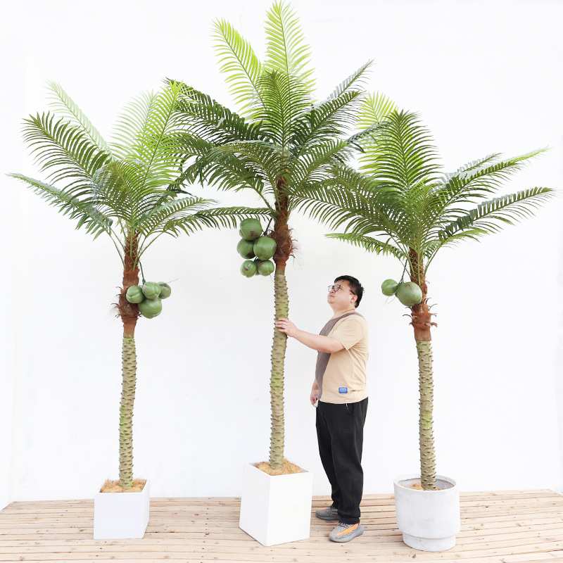 仿真椰子树假植物造景摆件室内大型绿植棕榈树盆景装饰针葵盆栽