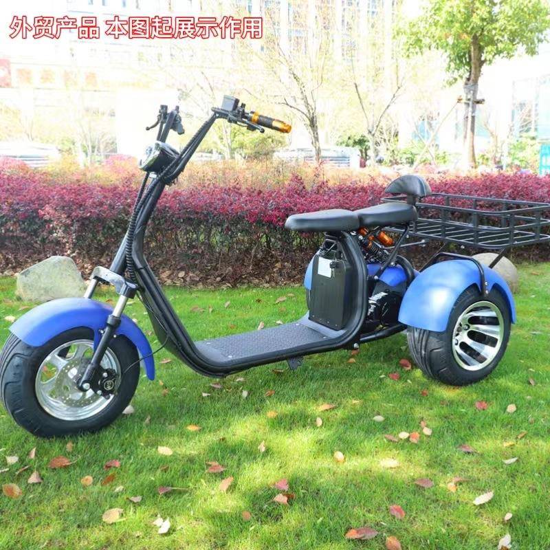 新款大功率电瓶车宽胎哈雷车成人双人座双轮代步车城市哈雷车三轮