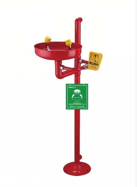 WJH0359A立式洗眼器 304不锈钢立式洗眼器 工业紧急双喷头洗眼器