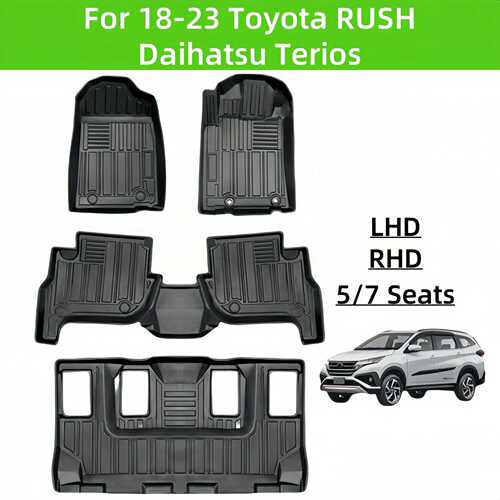 For 18-23 RUSH/Terios Waterproof Carpet TPE Car Floor Mat