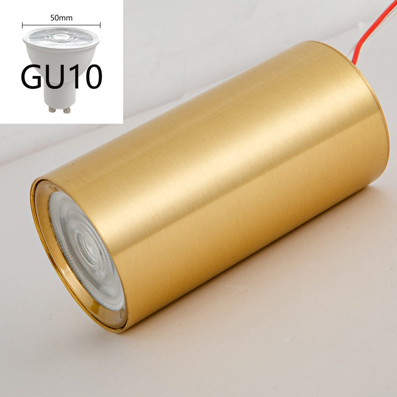 GU10灯泡全铜射灯筒灯免开孔新中式客厅卧室背景墙天花灯led灯