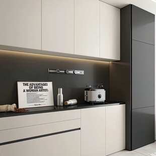 严选全屋定制实木橱柜烤漆开放式厨房整体厨房收纳碗柜储藏柜柜门