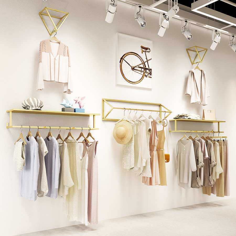 女服装店货架上墙陈列架组合童装店壁挂衣服架子服装店展示架