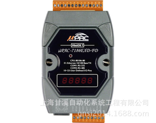 可编程串口通讯控制器μPAC-7186EX-FD通过以太网连接上串口设备