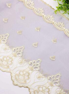 3窗0公分丝花边摆网蕾纱刺绣裙衣DVW边床边手工制作辅料帘花边M-8