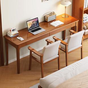 电脑桌办公小户4型卧学室生写KQF桌长新品实木窄书桌045cm简约字