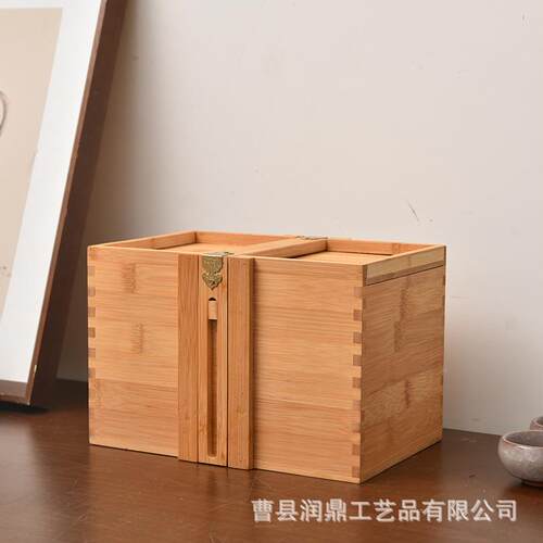 拉包装盒中提式手木质收质纳盒点心盒抽拉木质fvgsd饭盒木包抽装