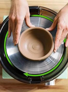 迷你拉机动儿童小型家用陶艺教室专用陶泥工机QAX制胚陶电陶轮手