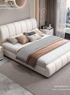 床现代简约卧双人床1.8意式艺轻奢主卧主婚床米NBY1.5m皮床