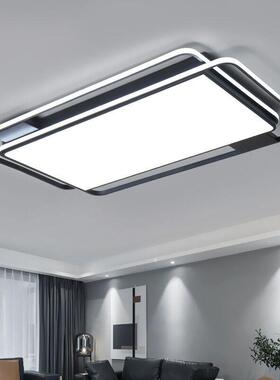 led客厅吸灯简大长方形约厅灯卧室顶酒店大客80240房智能三色灯具