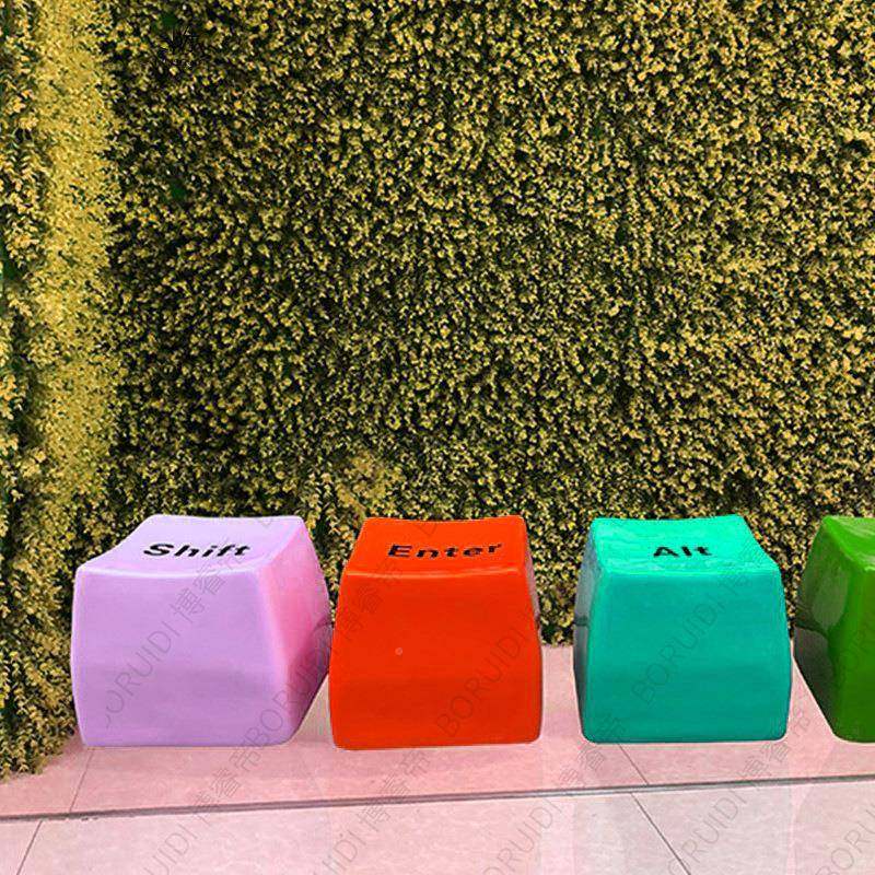 玻璃造钢电脑键盘型子英文字凳母SHIFT创意卡共通凳子学EYE校公长