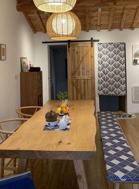 日式原木餐桌家用小吃饭实木桌椅lx06996组合服装桌展型示桌简户