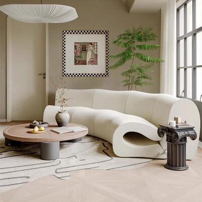 极意式发简水波纹沙五十六度计师创设意镂空新款78090轻奢弧形布