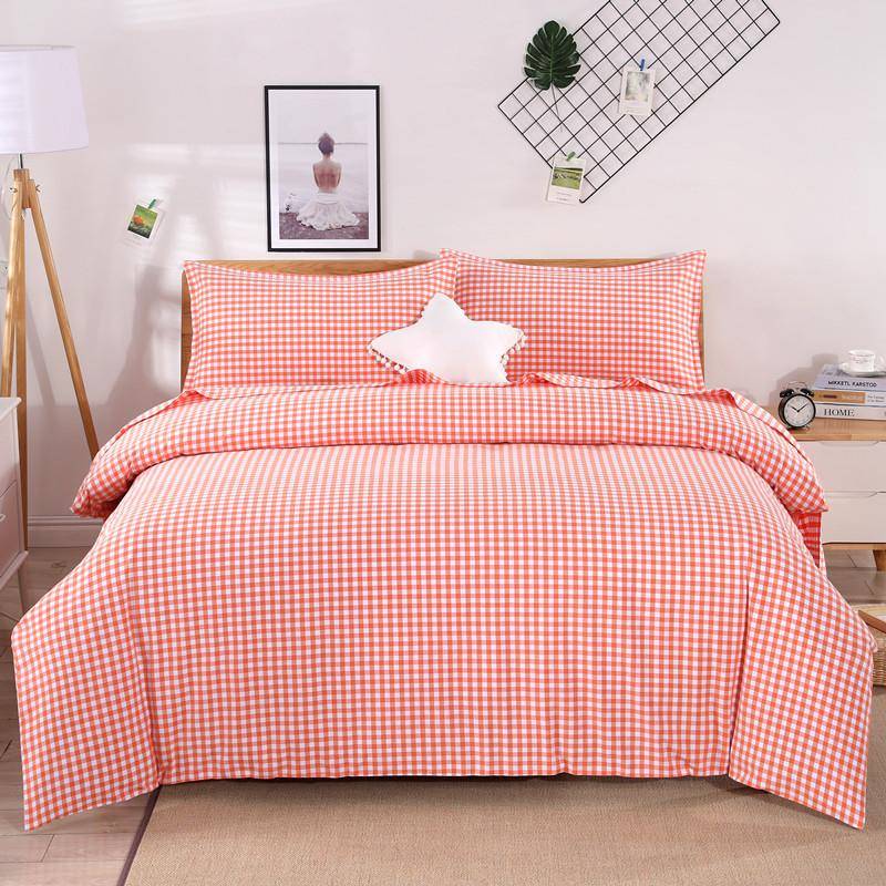 0WY加厚老粗布被套单666V纯棉被罩褥件子套全棉四件土布山东老式