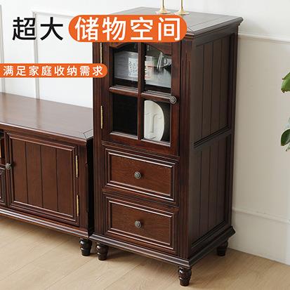 美式木酒柜家柜具现代简985约餐边柜实单门柜欧式厅靠墙轻奢小客