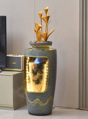 轻循奢球UNN桌面环流水喷泉鱼缸艺风水加湿器家居铁客厅装饰摆件