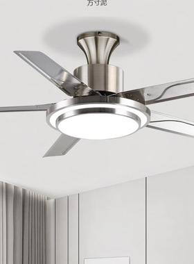 不锈家铁风灯餐厅吊扇灯250客厅电扇灯简约现代LE扇风扇吊灯D装工