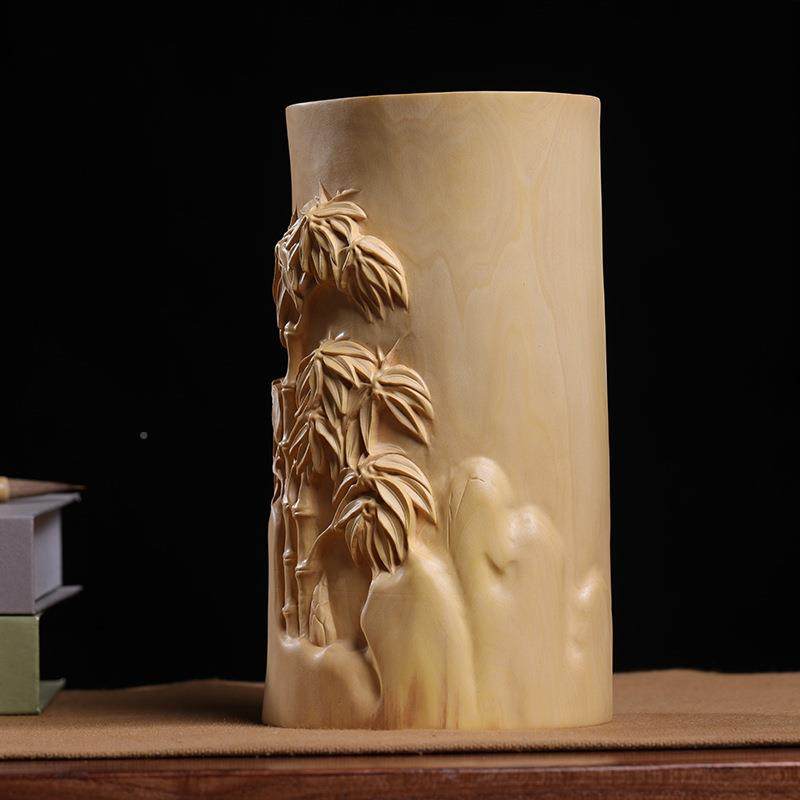 乐清黄饰杨木实雕节节高升树木笔刻筒木文HOD房四宝收纳书房装品,鲜花速递/花卉仿真/绿植园艺,其它园艺用品,淘宝优惠券,粉丝福利购,淘宝优惠卷