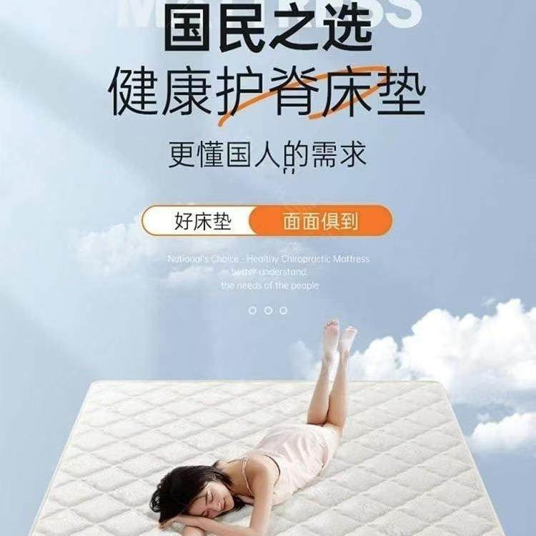 弹床垫双人床垫20CM家垫用FIA华豪床垫软偏簧硬椰棕床垫