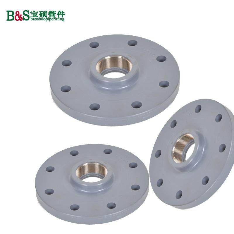 UPVC法Φ110--兰口板塑料堵板封板PVC盲管盲丝法兰工业级给水管接