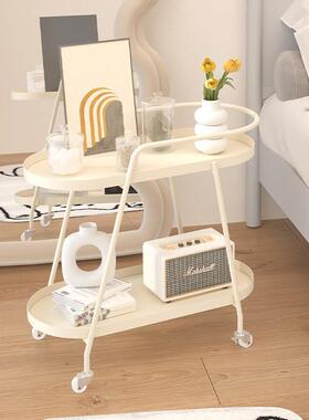 奶设计感床头柜现代简约卧室油床头置物架意创RJH风极窄可移动小