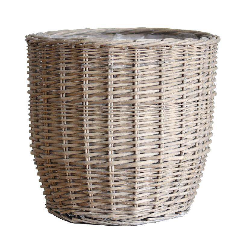 5ZV藤7柳编编落地大花盆编织花F76S8T8S篮田园复古花园草装饰摆编