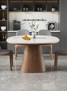 形奢大理石正方餐桌户椅组合家用小型微晶石方轻桌实木超KMB晶石