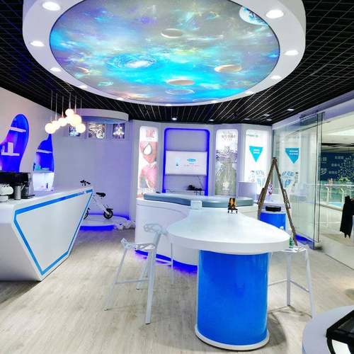 手机商店展示柜电子产异品展示台体验台形门wudu店展厅整店设计货