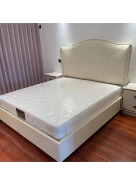 022新款双人式床现简约1.8代m主卧小户型73515意式法床储物床头2