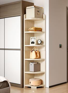 转架置物架一体家用衣三角角墙角柜客厅储物柜OIF帽多功能卧室收