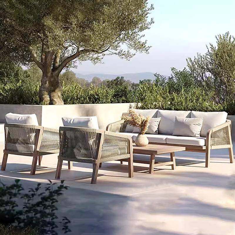 户外藤编沙发庭院花园阳露天BO69台民宿铝休闲组合金编织实木椅家