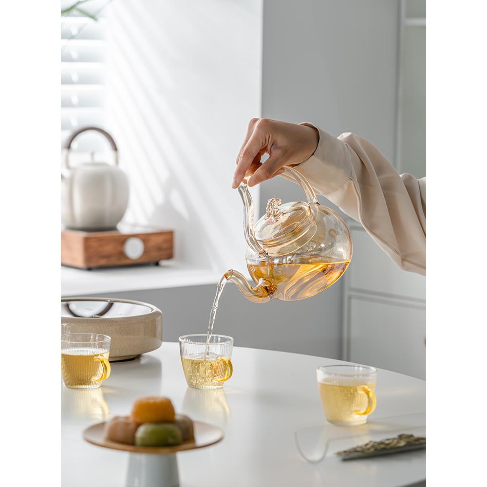 煮茶2F77TS7H6240款哥窑电陶炉煮茶器玻璃新壶耐高温围炉烧壶水室